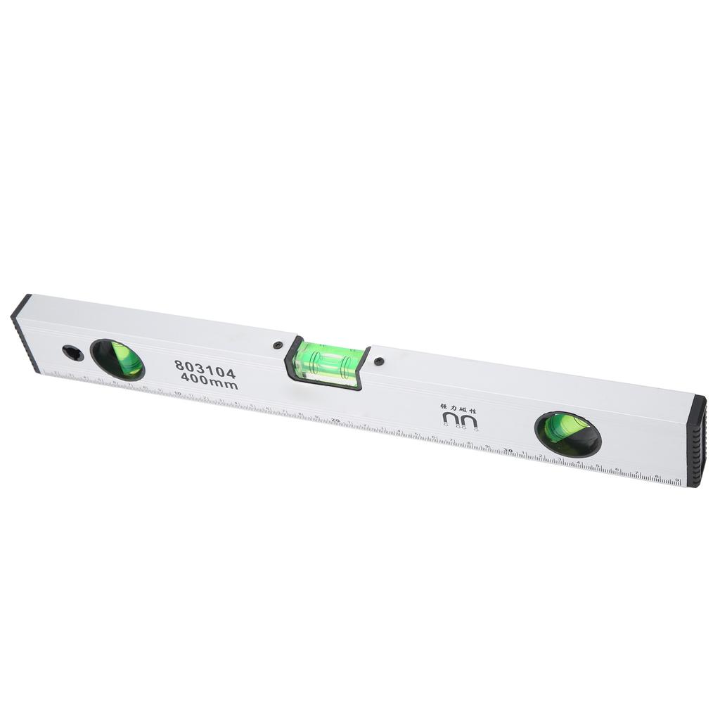 Spirit Level Aluminum Alloy Magnetic MultiFunction Measuring Ruler Levelling Instrument(400mm )