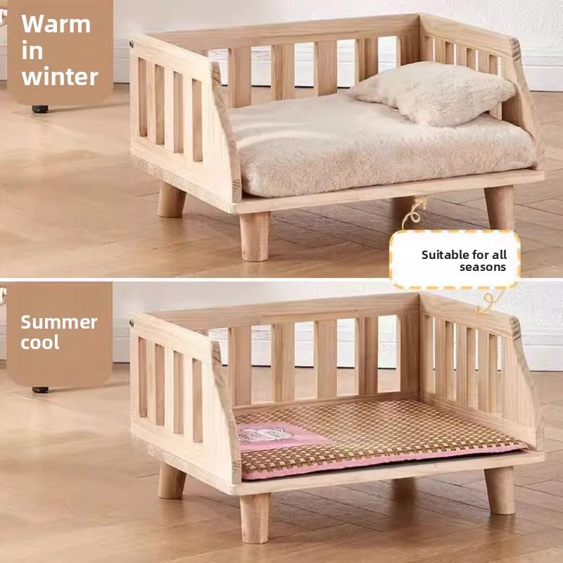Off-the-Ground Cooling Pet Bed for Medium Dogs & Cats 4-Season Breathable Cat Beds Anti-Slip Raised Design Kennel for Puppies