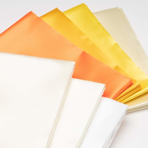 Toray Silk Satin Fabric Approx. 122cm x 1m cut Col.KW White T880-1