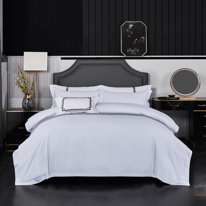 Постельное белье B&B Pure White Hotel - Пододеяльник, Простыня на резинке и Большое постельное простыня (Набор из четырех предметов) Single Pillowcase 48x74cm белый