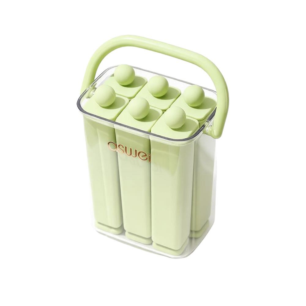 With Lid Old Popsicle Mold Silicone Frozen Ice Cream Molds New Long Bar Ice Tray for Freezer