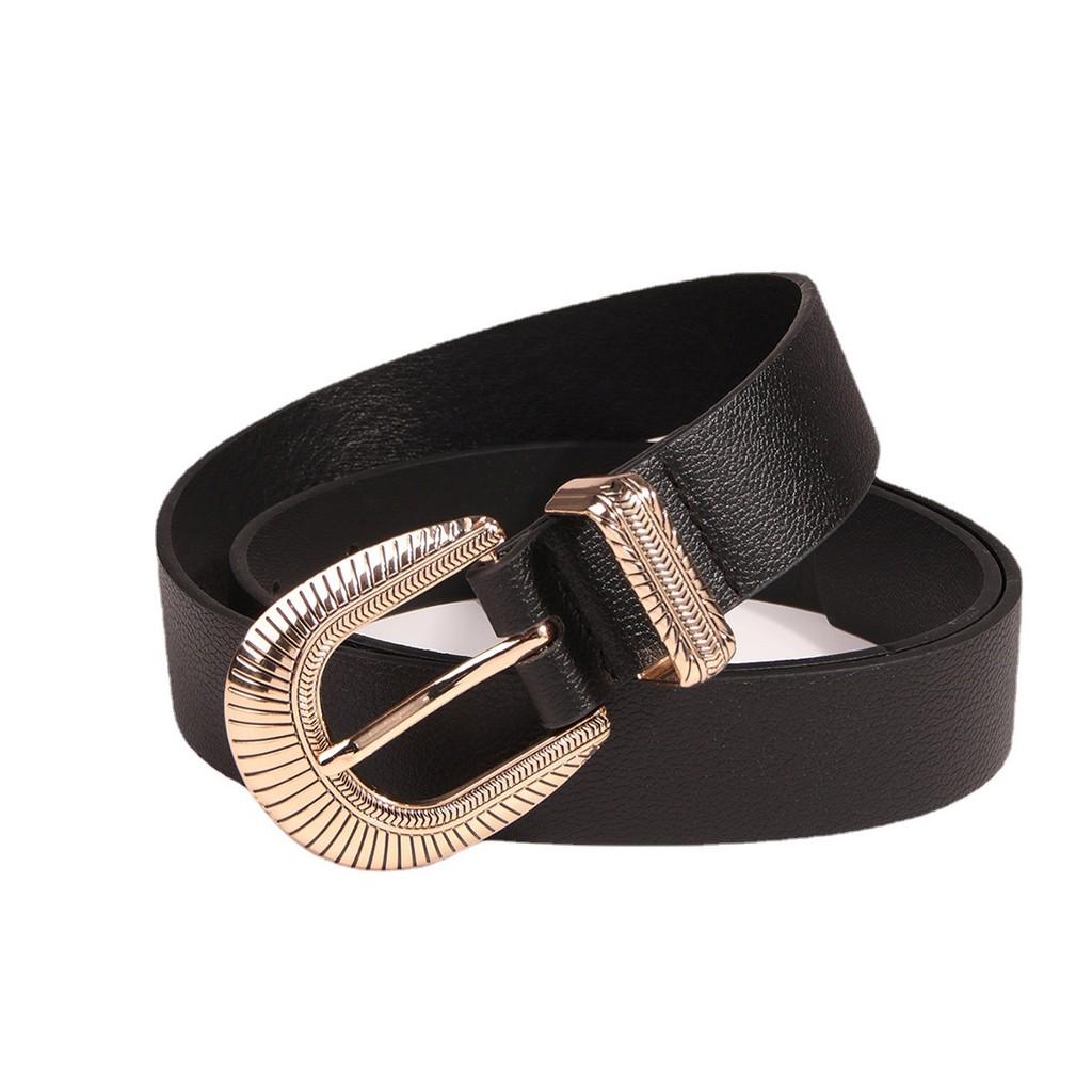 Fashion Womens Faux Leather Belt With Alloy Buckle For Street Style And Summer Outfits