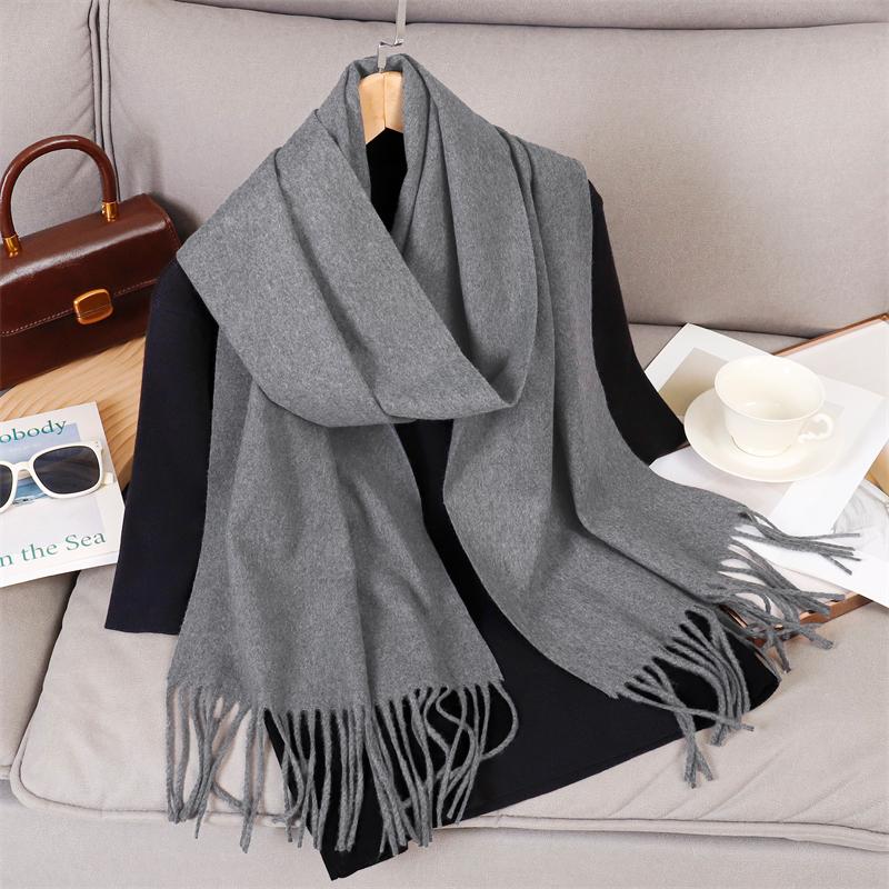69 Colors Winter Scarf for Women Warm Cashmere Scarves Hijab Solid Lady Long Shawl Wrap Female Pashmina Bandana Poncho Stoles