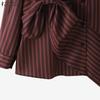 ZANZEA Women Turn Down Collar Casual Long Sleeve Stripe Blouse