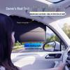 Universal Foldable Magnetic Car Window Sun Shade: Light-Blocking, Heat-Insulating Summer Curtain