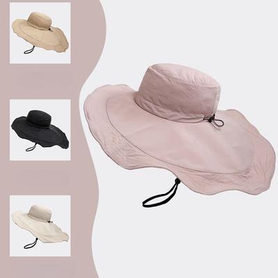 Damen Sommer UV-Schutzhut mit extra breiter Krempe Sonnenschutzhut Leicht und atmungsaktiv Gesichtsbedeckung Sonnenhut Vielseitiger Modetrend