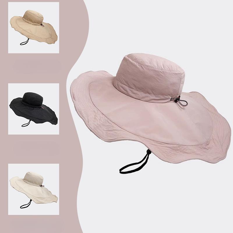 Women's Summer Ultraviolet Proof Hat with Ultra Large Brim Sun Protection Hat Light and Breathable Face Covering Sun Hat Versatile Fashion Trend