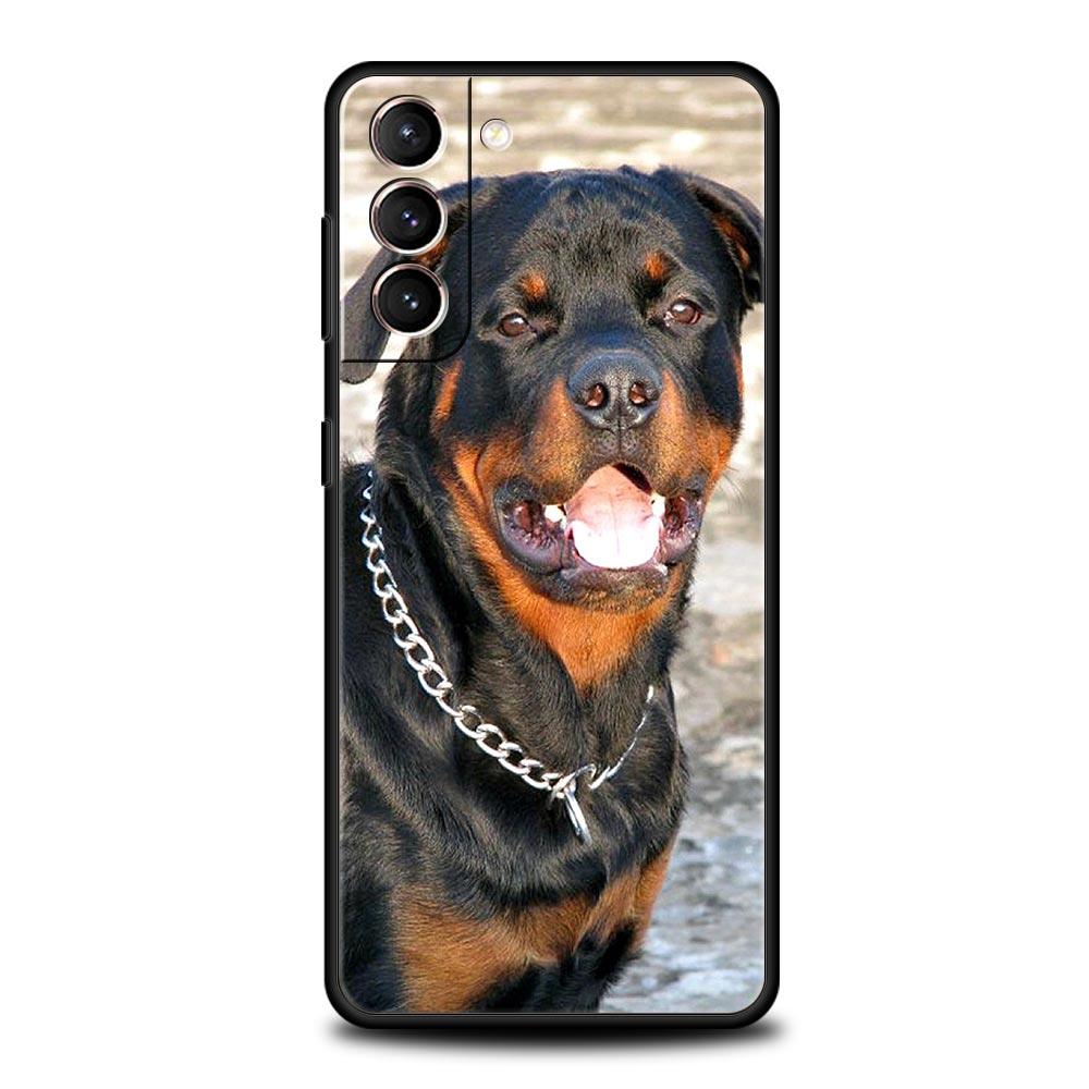 

Чехол для телефона с изображением собаки ротвейлера для Samsung Galaxy S23 Ultra S22 S21 S20 FE 5G S10 S10E S9 S8 Plus Note 20, мягкий силиконовый чехол-бампер Samsung S10E