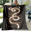 White Snake Flower Wild Animal Blanket Lightweight Comfortable Soft Warm Blanket for Bed Sofa Blanket Couch King Queen Full Size