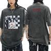 My Chemical Romance MCR Maglietta Lavata The Black Parade Punk Gotica Vintage T-shirt Uomo Donna Cotone Oversize Magliette
