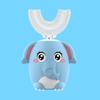360° Sonic Electric Toothbrush for Kids Children U Shape Automatic Silicone Tooth Brush Smart Timer Rechargeable Blue Light IPX7
