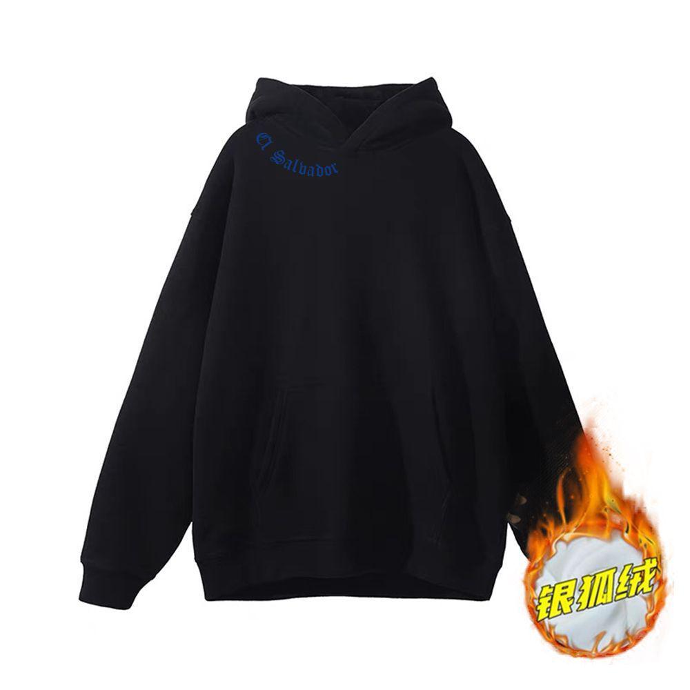 Unisex High-End Retro Oversized Hooded Sweatshirt - Autumn/Winter High Street Hip Hop Fleece Jacket