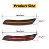 For 2016- Chevrolet Camaro Smoked LED Rear Front Bumper Side Marker Lights