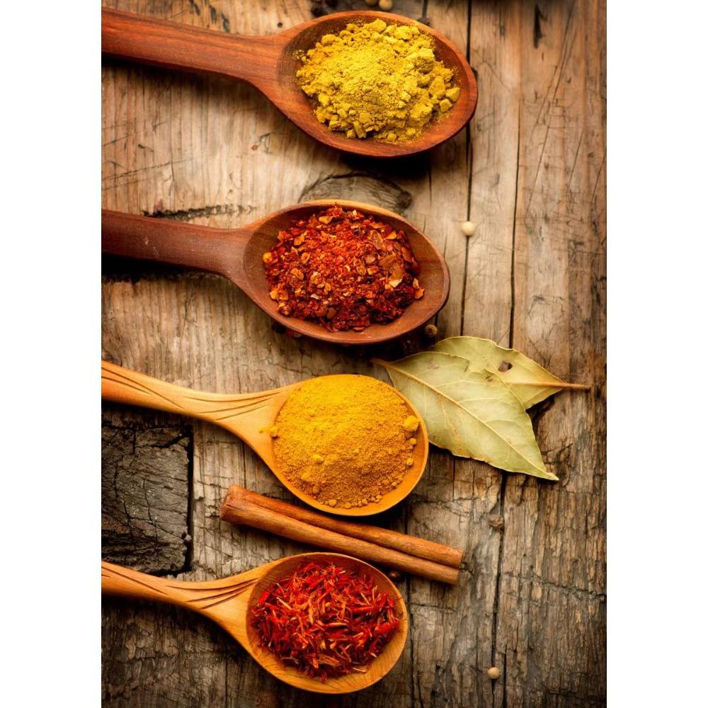 Modern Colorful Spices Chili Seasoning Spoon Posters and Prints Canvas Printing Wall Art Picture for Restaurant Kitchen