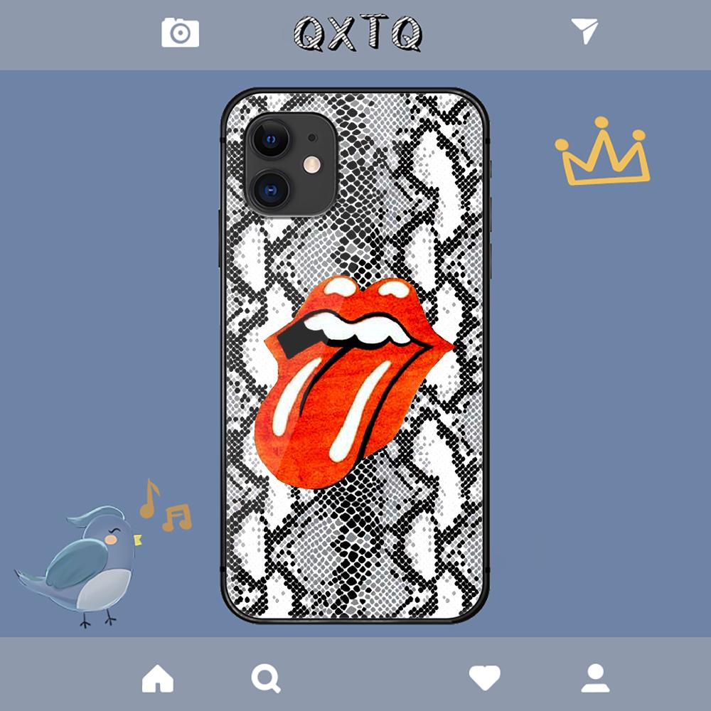 Stones Tongue Rolling Rock Band Capa Para iPhone Samsung Galaxy Redmi Note S 17 16 15 14 13 20 24 25 54 Pro Max Ultra Fe Capa de Vidro Temperado
