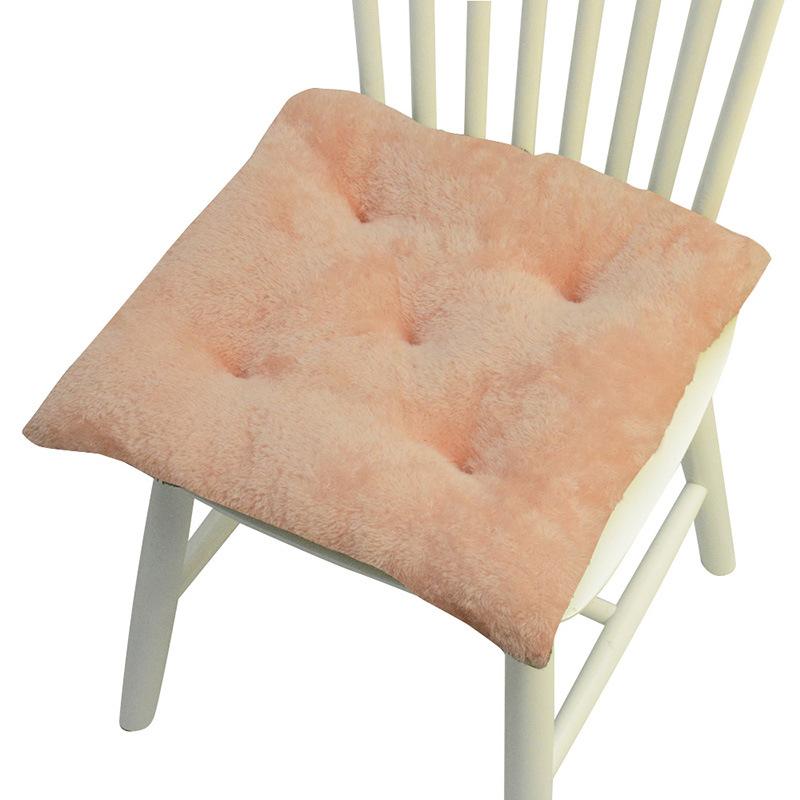 Thicken Plush Seat Pads Cushion Chair Soft Cushion New Home Dining Chair Pads Non-Slip Warm Office Computer Game Chair Pad 40x40