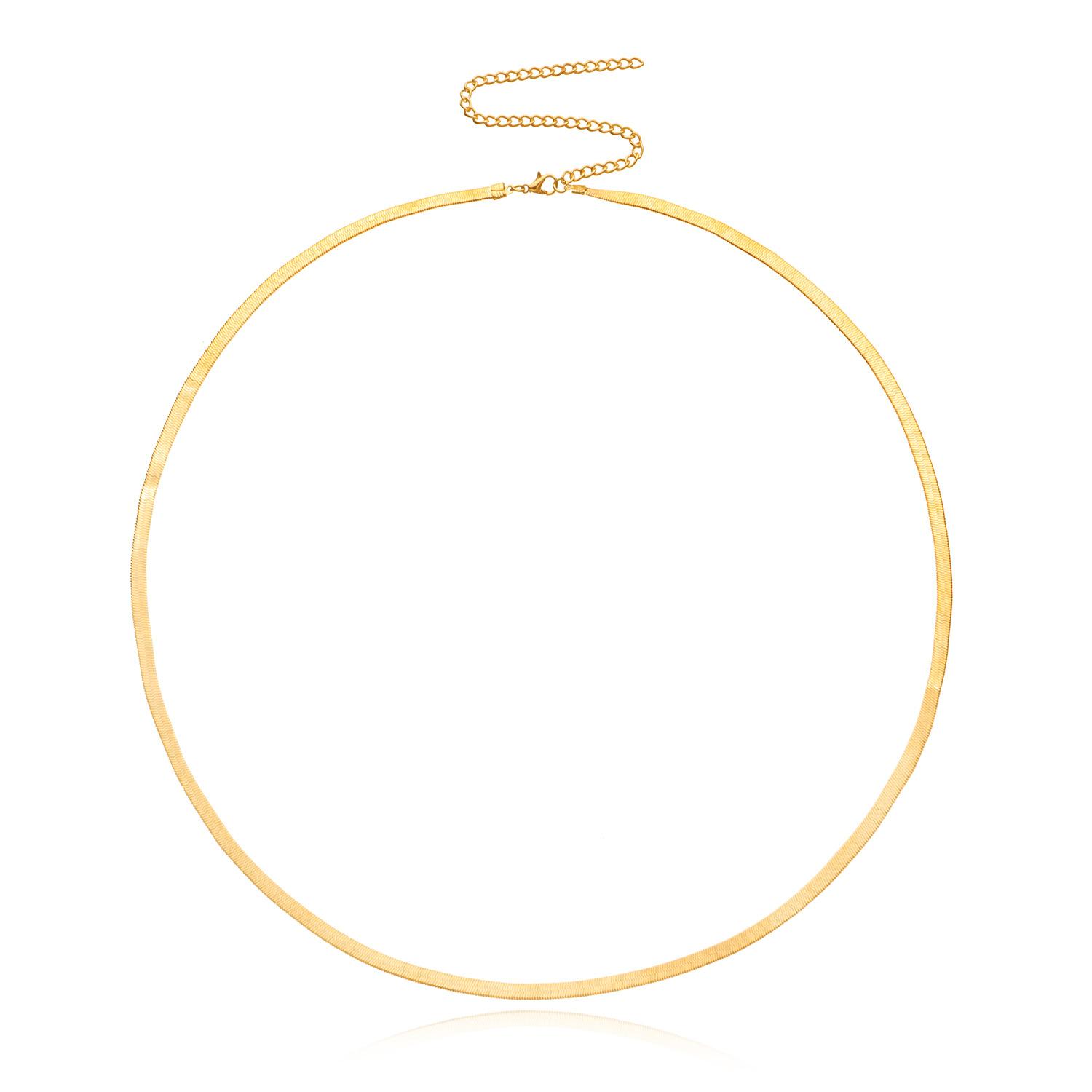 Simple plain snake bone chain body chain, punk retro sexy metal waist chain золотой