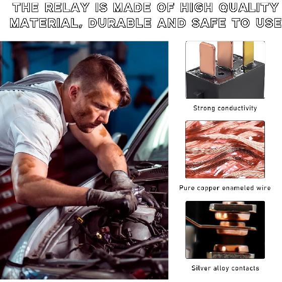 2PCS Car AC Relay, G8HL-H71 AC and Starter Relays Replace 39794-SDA-A03, Power Relay Assembly Starter Replacement, 4 P Multiple Use Relays Plug for