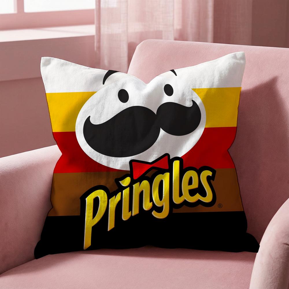 P-pringles Decorative Cushion Cover Multi-Scene Pillow Cover for Home & Car - Reversible, Soft & Durable for Daily Use