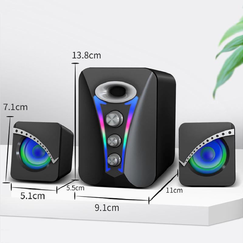Universal Full Range 3D Computer Speakers 3.5mm Jack Wired Bluetooth Desktop Sound Box Stereo Subwoofer Bass for Laptop Phone TV