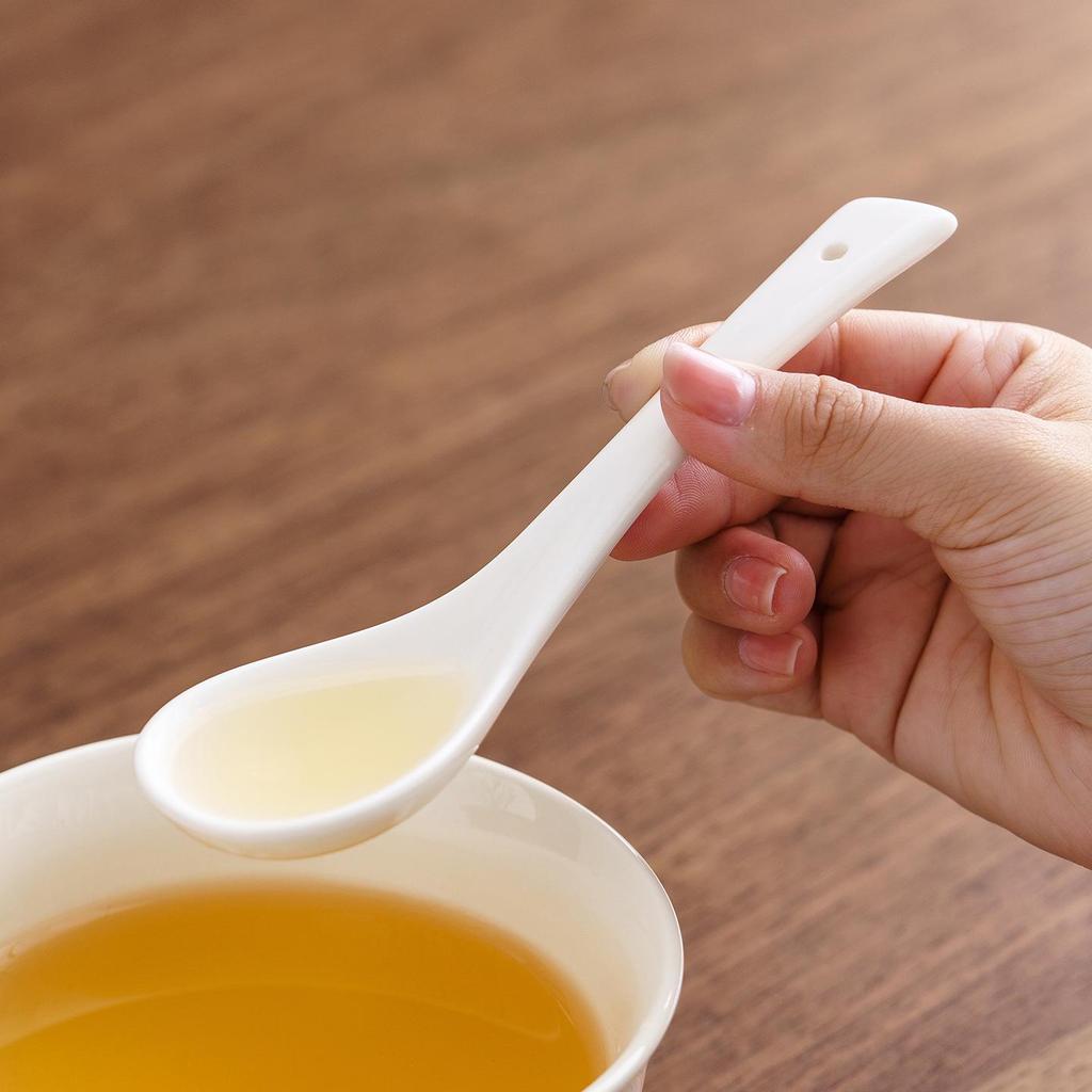 White Ceramic Soup Spoon 15cm - Off-White Shade, Suitable for Home and Restaurant Use