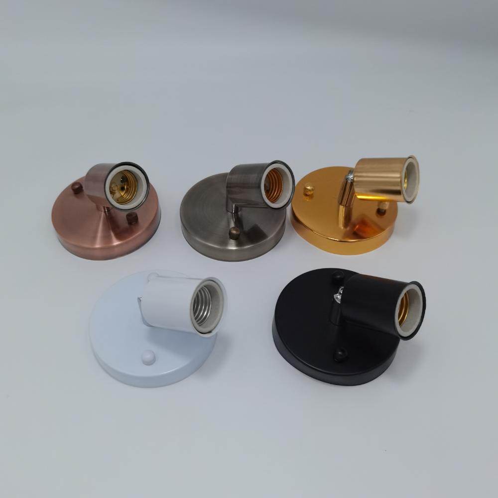E27 Lampenfassung Antiker Metall-Lampenfassungshalter für E27 Edison-Glühlampe 1 Stück Schwarz Weiß Silber Bronze Lampenbasis
