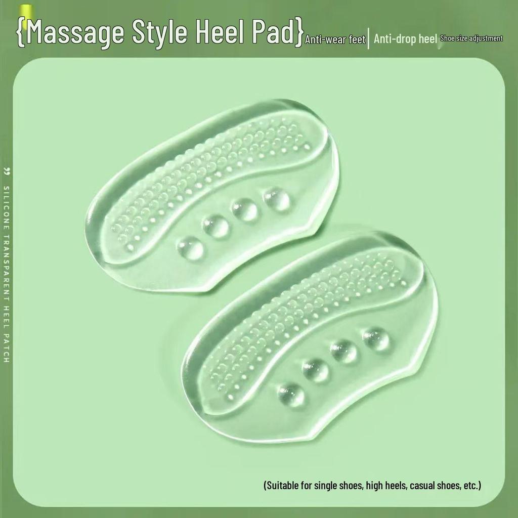 Silicone Anti-Slip Transparent Heel Pads: Comfortable, Non-Adhesive, and Shoe-Safe Half Insoles.
