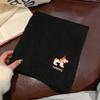 Japanese Cute Puppy Embroidered Scarf Women's Autumn and Winter New Warm Versatile College Style Knitted Scarf Tide