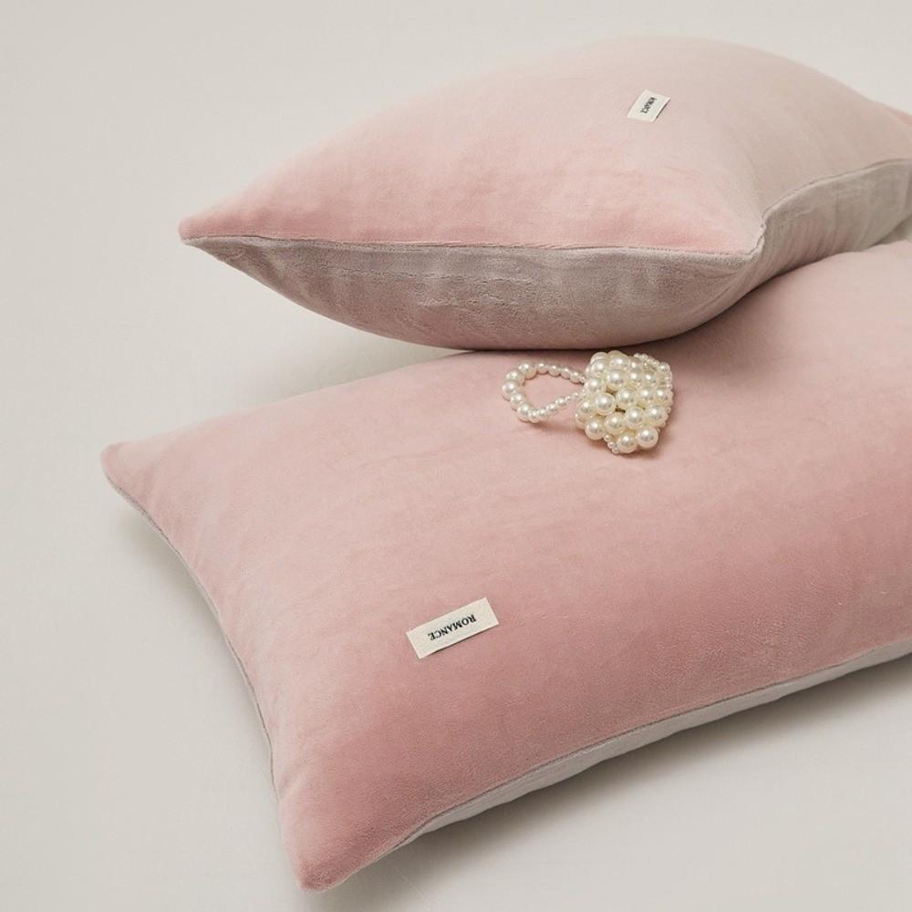 2PCS 48x74cm Milk Velvet Pillowcase Soft Comfortable Pillowcase Cover Rectangular Solid Color Simple Pillowcase Bedroom Decor