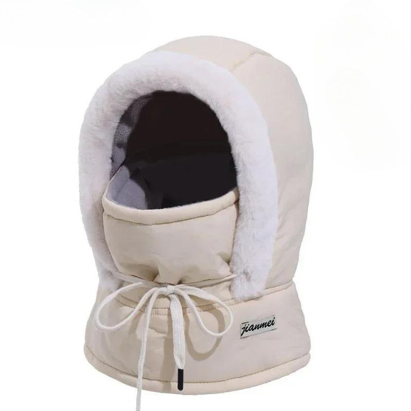 Cold Weather Thermal Balaclava Scarf Winter Windproof Hood Hat Plush Neck Warmer Ski Face Mask for Outdoor Activities