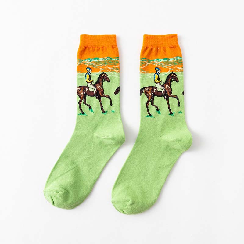 Cotton Socks Men Starry Night Winter Retro Women Personality Art Van Gogh Socks Oil Painting Socks Funny Happy Socks Male Socken