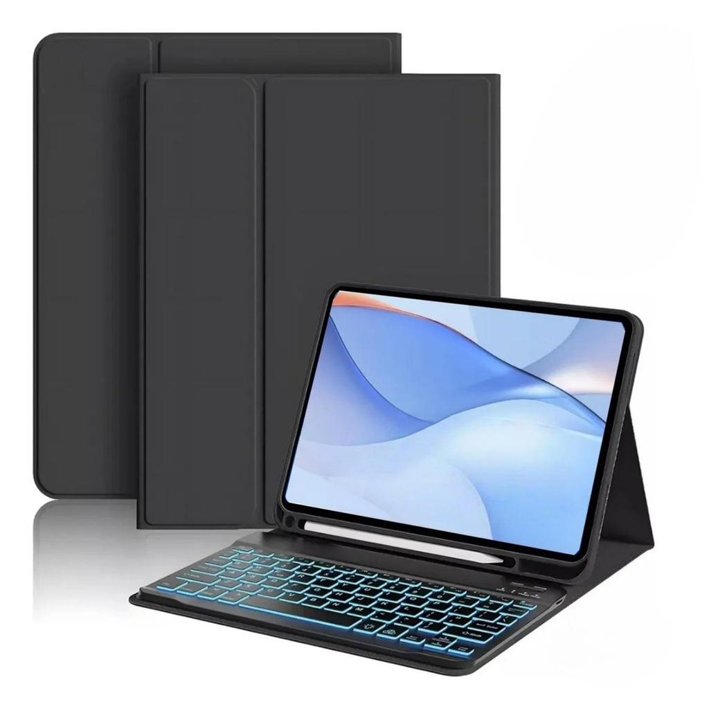 2025 Red Xiaomi Pad 2 Tablet Case with Magnetic Backlit Bluetooth Keyboard and Pen Slot for Redmi SE11