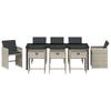 Garden Dining Set 9 pcs Light Grey Poly Rattan