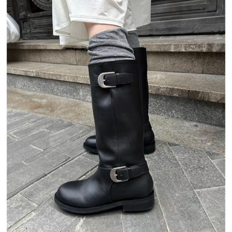 

Men Women Winter Spring Autumn Formal Boots Vintage Thick Heel Woman Knee High Fashion Sip Shoes Street Style Banquet Party Long Botas Mujer 39