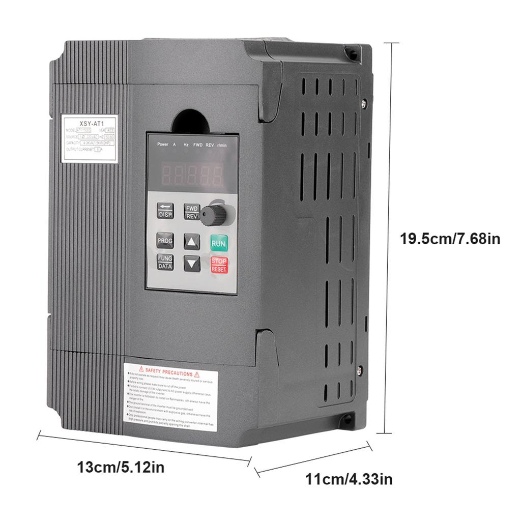 220V Singlephase Variable Frequency Drive VFD Speed Controller for 3phase 1.5kW AC Motor