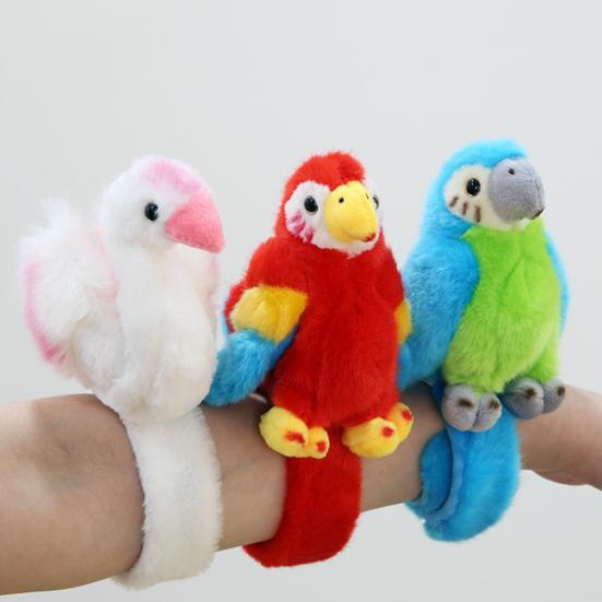 Plush Parrot Slap Bracelet Swan Dolls Tag Patch Toy Accessory Fun Stuffed Animal Plush Toys for Party Decorations