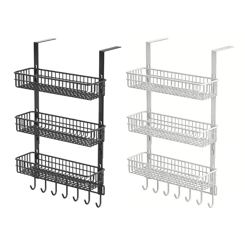 Wall Mount Or Over The Door 30cm Wide Kitchen Storage Shelf In Strong Metal Construction