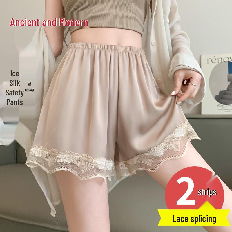 

GUJIN Women s 2-Pack Ice Silk Safety Shorts L