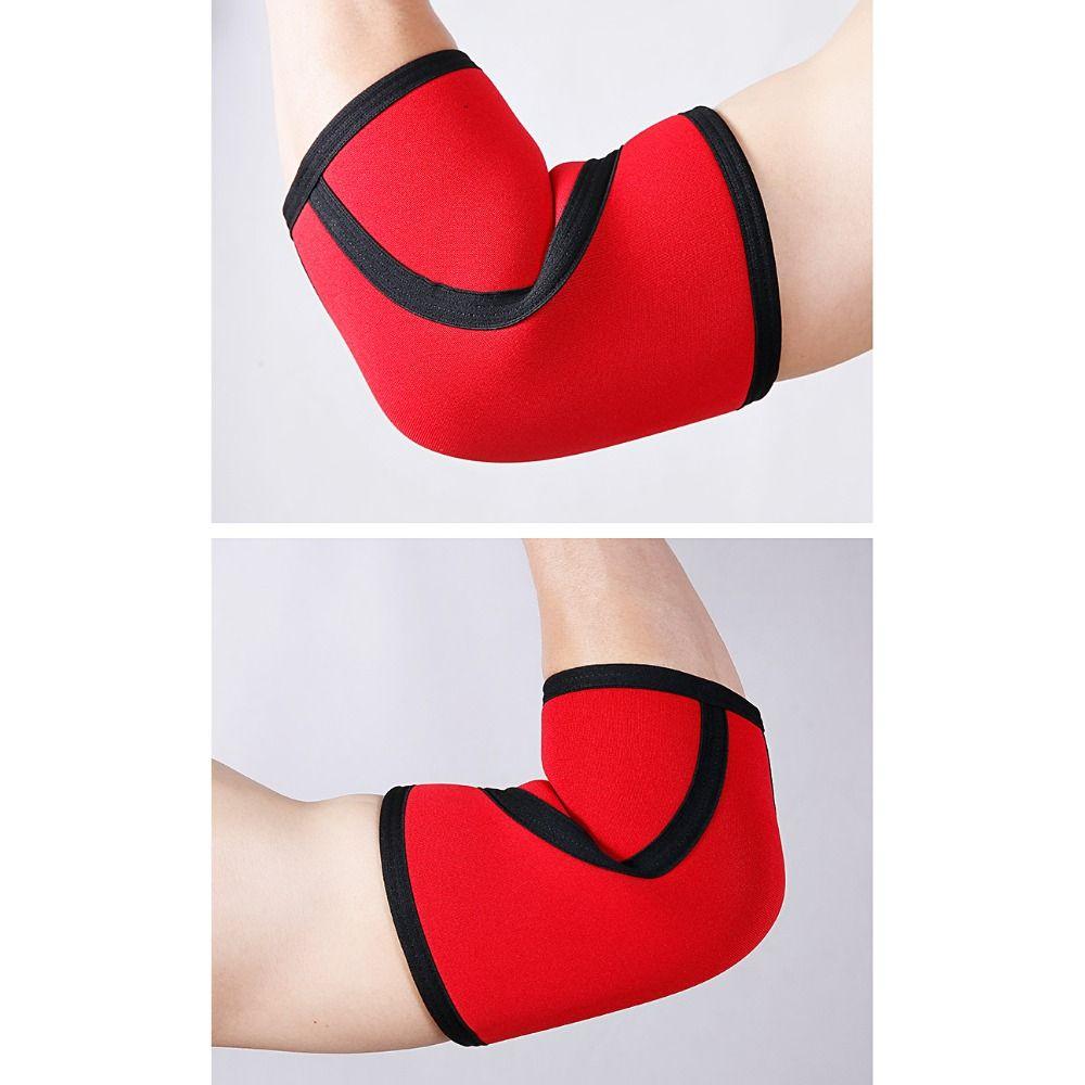 Red Arm Sleeve Nylon Neoprene Elbow Brace Durable Elbow Pads  Unisex