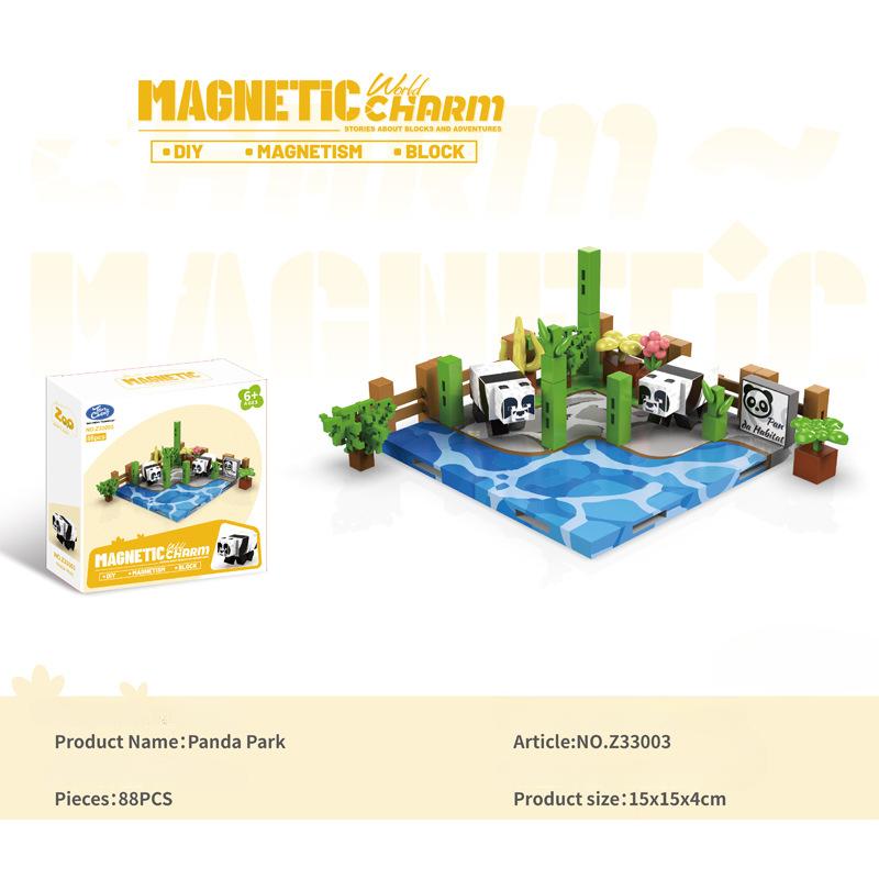 Magnetic Toys for Children In Surrounding Building Blocks