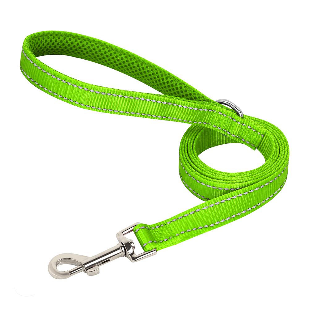 150cm Reflective Dog Leash 5ft Nylon Mesh Pet Running Walking Leads Strap for Small Medium Large Dogs Pitbull Puppy Rope Belt