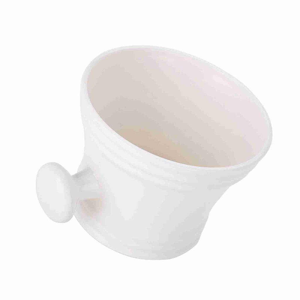 Kunststoff-Rasierseifenschale Schaum-Rasierseifencremeschale Männer-Rasierschale (Weiß)