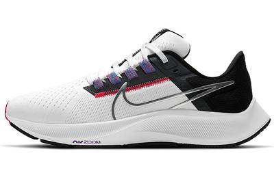 Air Zoom Pegasus 38 White Black Flash Crimson Women's CW7358-101