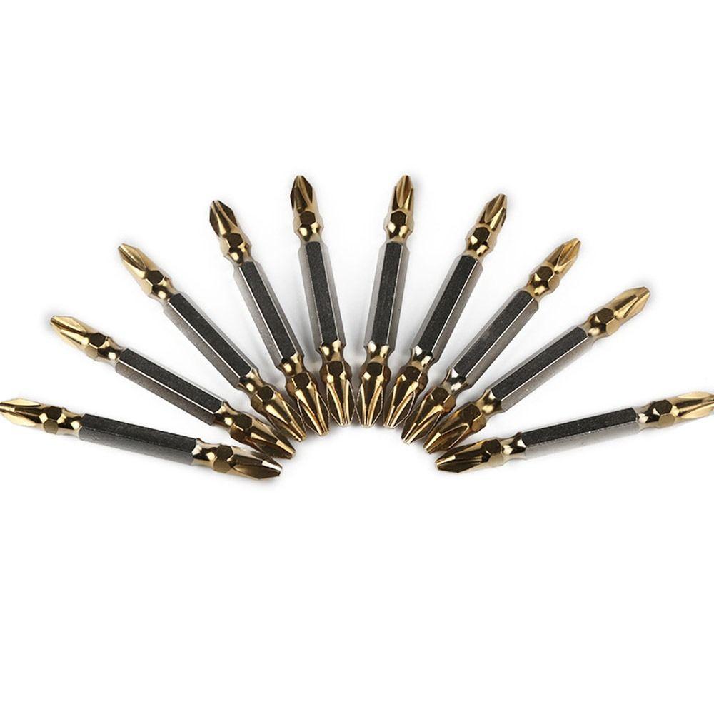 

Прочные двухголовые высокой твердости сильные магнитные ручные инструменты Насадки для отвертки с титановым покрытием 10Pcs