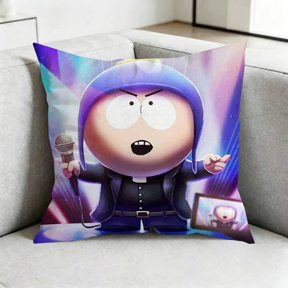South Park Satirical AAnimation Square DoubleSided printed Pillow Case Bedroom Bedside Pillow Sofa Cushion Cover Gift