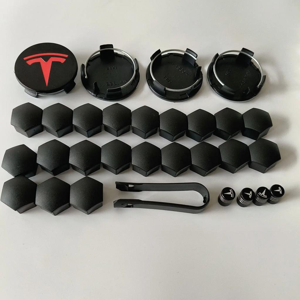 56/57MM 4KS 29KS pre Tesla Model Y Model 3 S/X Prachotesný Kryt Kolesa Stredové Krytky Náboja Kolesa Auta a Skrutky Krytiek Pneumatík Príslušenstvo