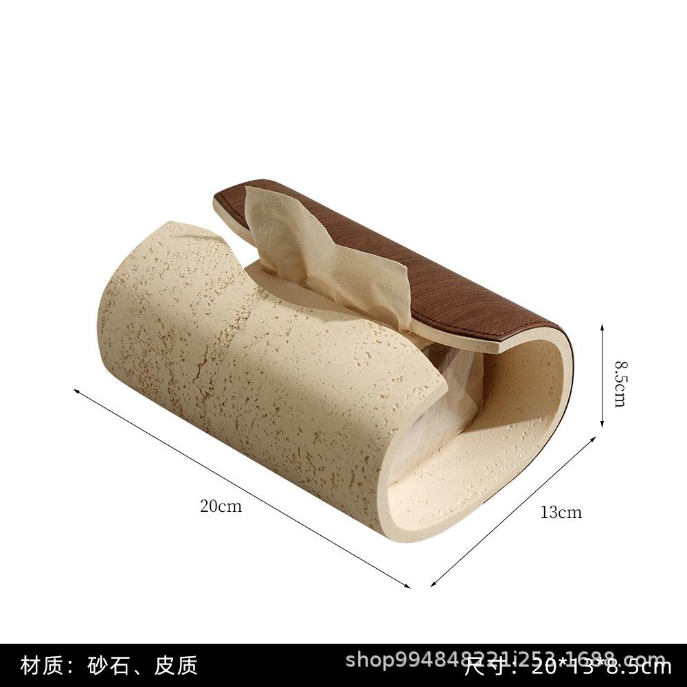 

Geometric Leather Tissue Box Abstract Irregular Desktop Storage Box Paper Towel Holder Toilet Napkin Holder Home Decoraction