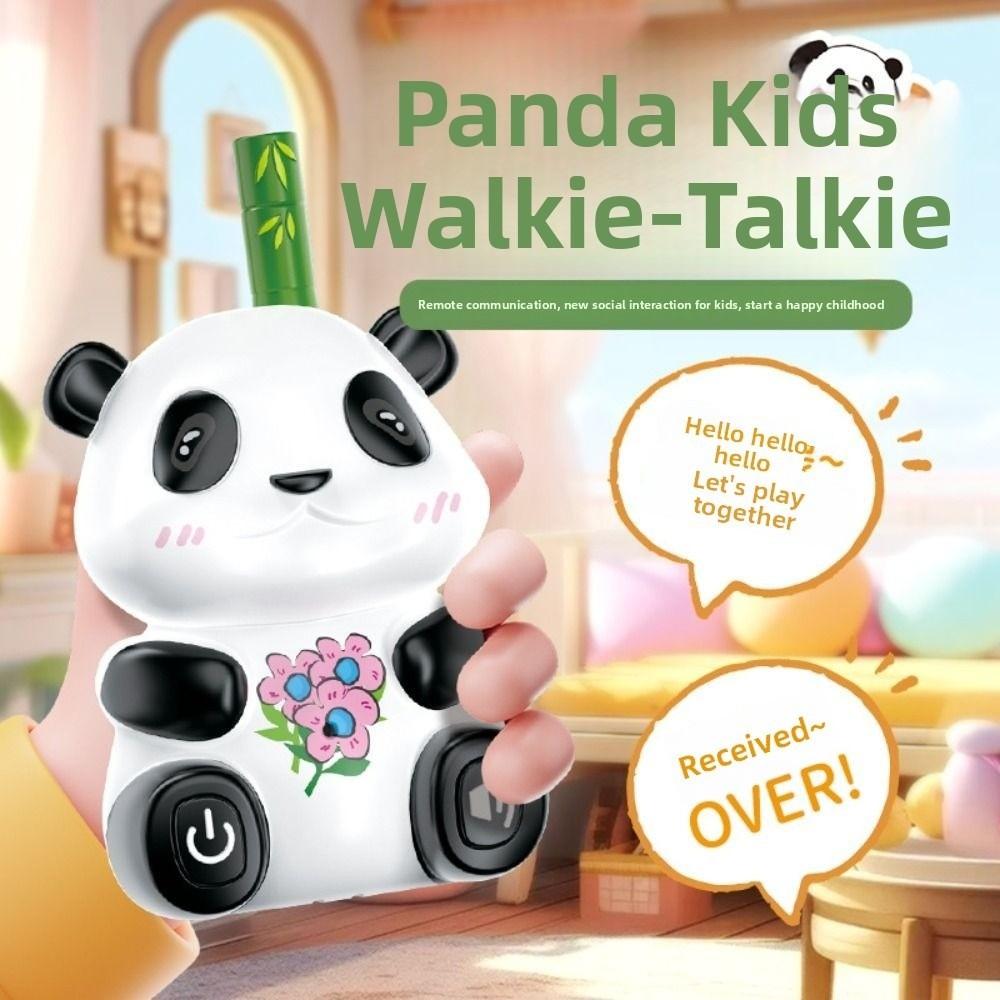 2Pcs Panda Kids Walkie Talkie Toys Transceiver Parent-child Intercom Machine  Outdoor