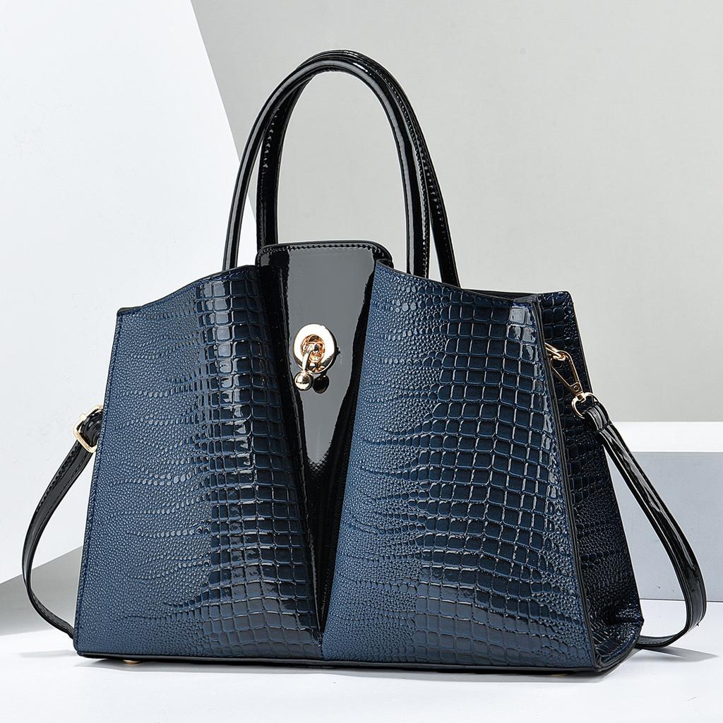 Crocodile Pattern Faux Leather Tote
