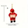 Segno Acrilico Vintage Resina Carina Babbo Natale Babbo Natale Albero di Natale Festa Decorazioni da Appendere Divertente Babbo Natale Rosso Ornamenti Fai-da-te per Decorazioni Casa Stanza